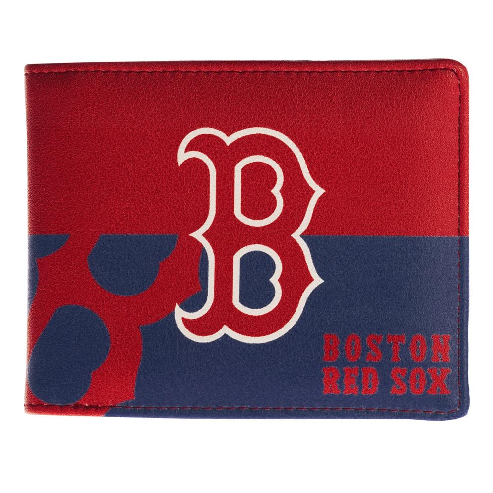 Little Earth MLB Unisex Boston Red Sox Bi-Fold Wallet Red/Navy One Size