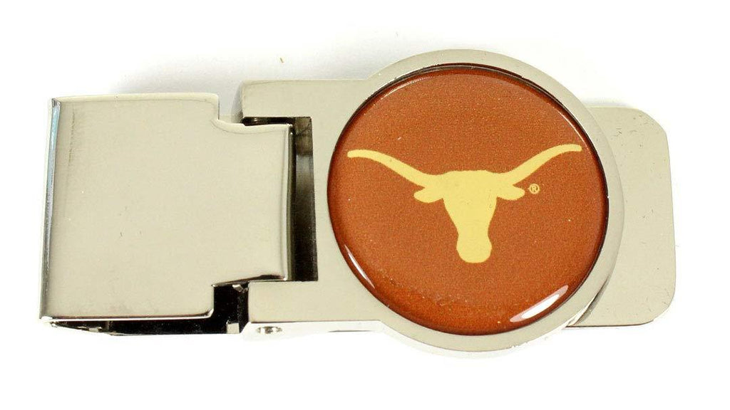 Aminco NCAA Texas Longhorns Classic Hinged Money Clip Silver