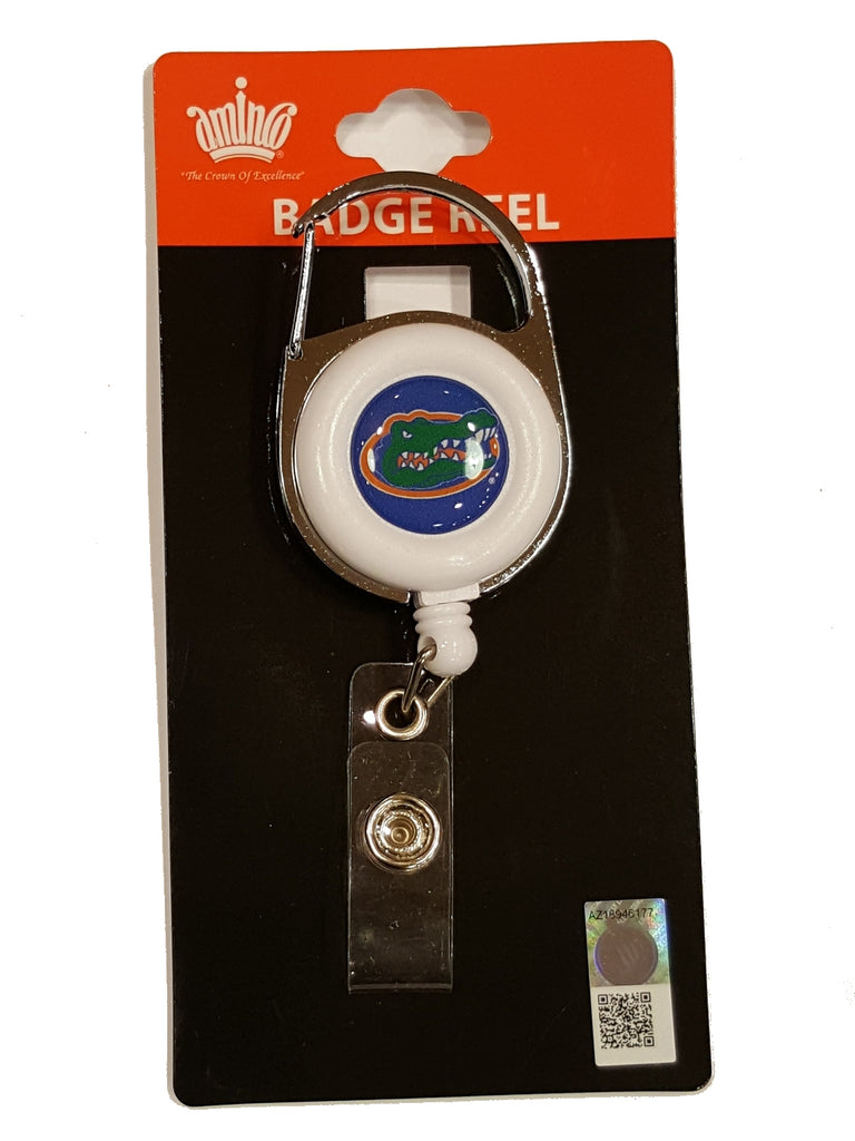 Aminco NCAA Florida Gators Premium Retractable Deluxe Clip Badge Reel
