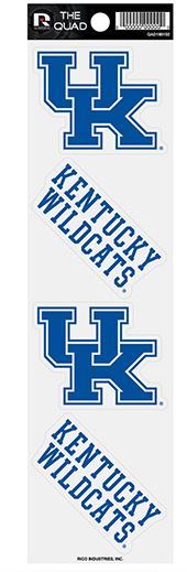 Rico NCAA Kentucky Wildcats The Quad Decal 4 Pack Auto Stickers