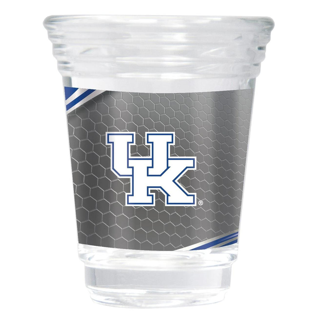 Great American Products NCAA Kentucky Wildcats Party Shot Glass w/Metallic Graphics Team 2oz.