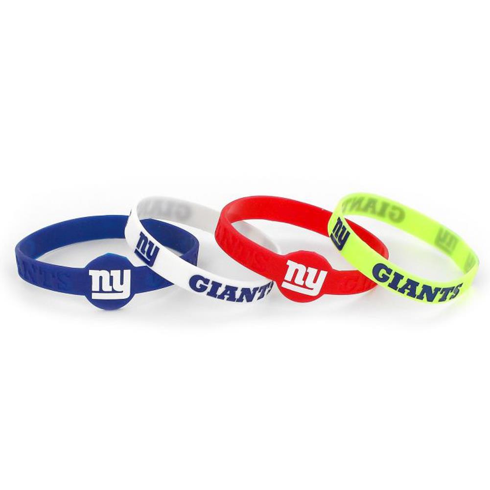 Aminco NFL New York Giants 4-Pack Silicone Bracelets