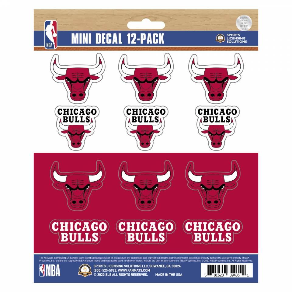 Fanmats NBA Chicago Bulls Mini Decals 12-Pack