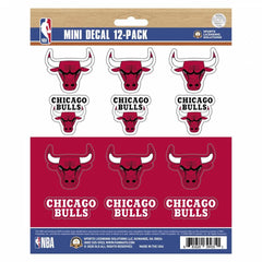 Fanmats NBA Chicago Bulls Mini Decals 12-Pack