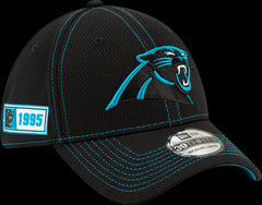 New Era NFL Men's Carolina Panthers 2019 Sideline Road Official 39THIRTY Flex Hat