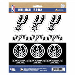 Fanmats NBA San Antonio Spurs Mini Decals 12-Pack