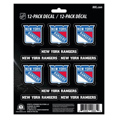 Fanmats NHL New York Rangers Mini Decals 12-Pack