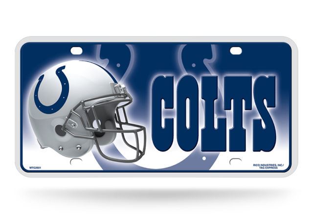 Rico NFL Indianapolis Colts Auto Metal Tag Car License Plate MTG