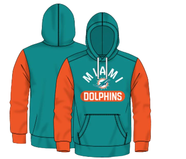 Men's Fanatics Branded Aqua Miami Dolphins Extra Point Pullover Hoodie