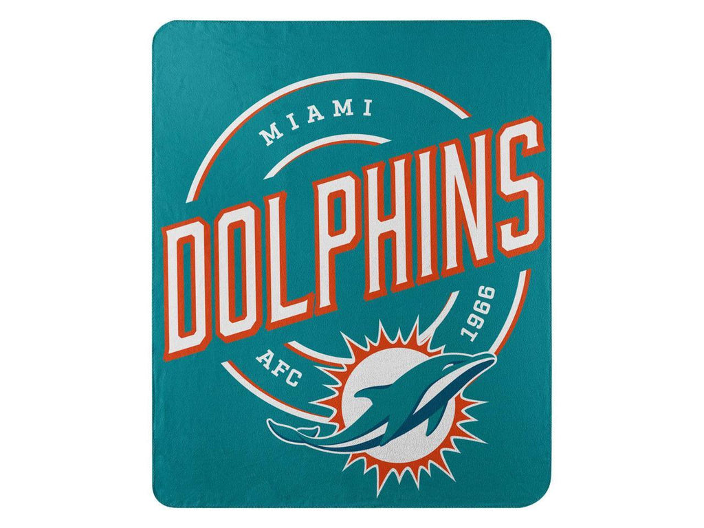 The Northwest Company NFL Miami Dolphins Campaign Design Fleece Throw Blanket