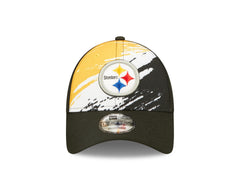 New Era NFL Men's Pittsburgh Steelers Marble 9FORTY Adjustable Snapback Hat Black OSFM