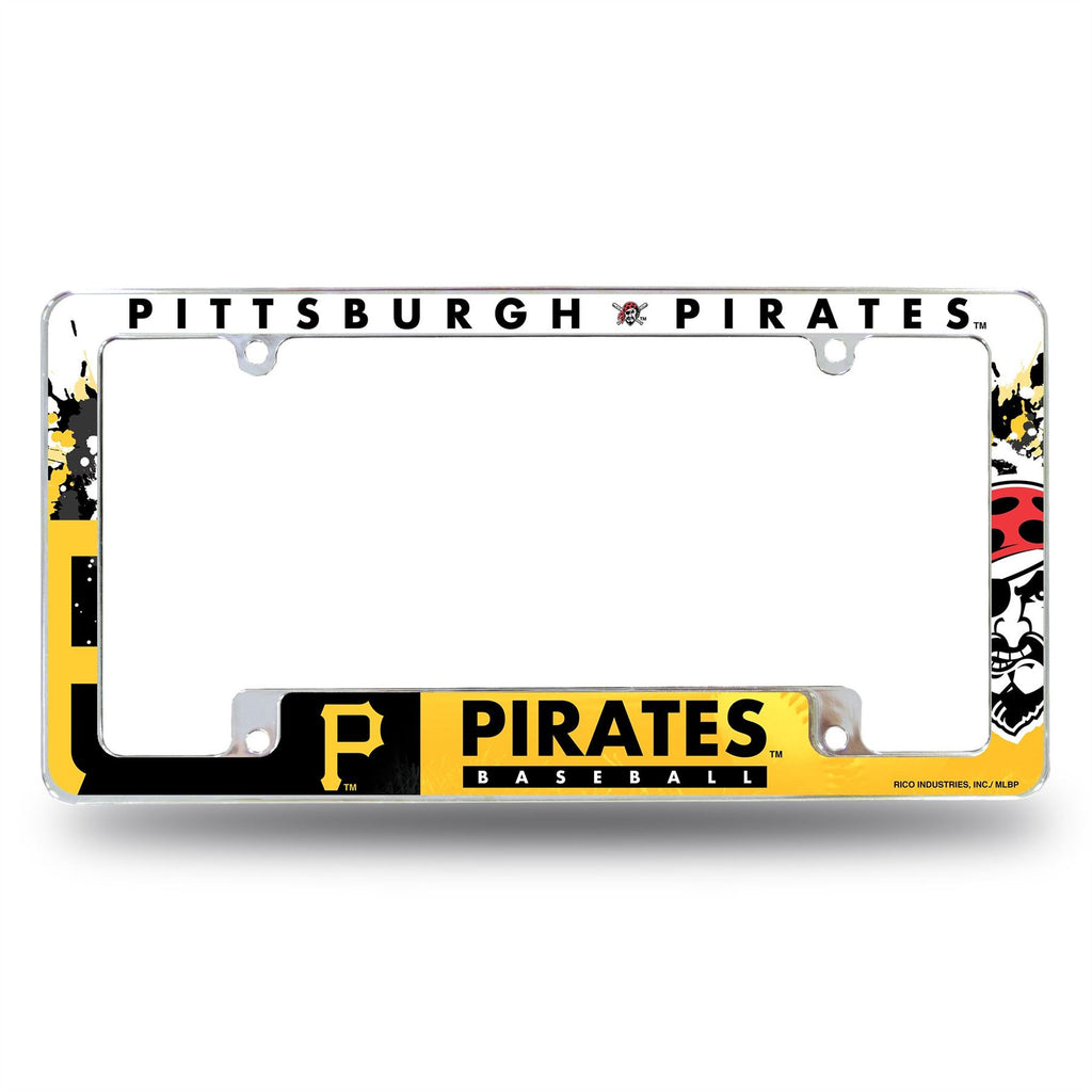 Rico MLB Pittsburgh Pirates Auto Tag All Over Chrome Frame AFC