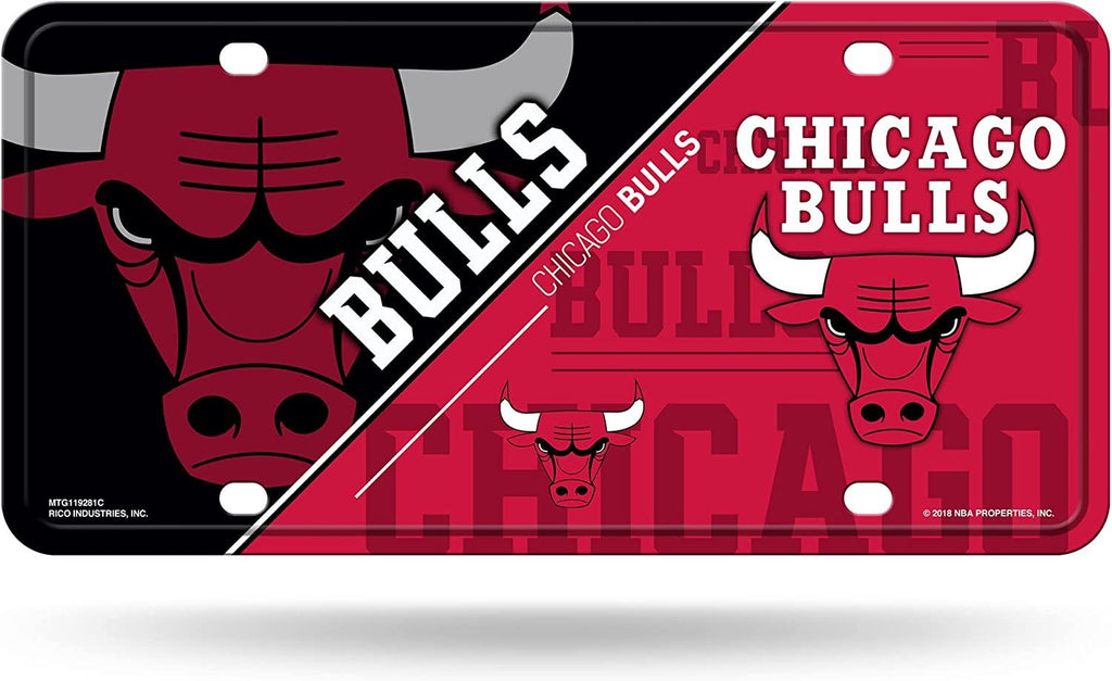 Rico NBA Chicago Bulls Split Design Auto Metal Tag MTG