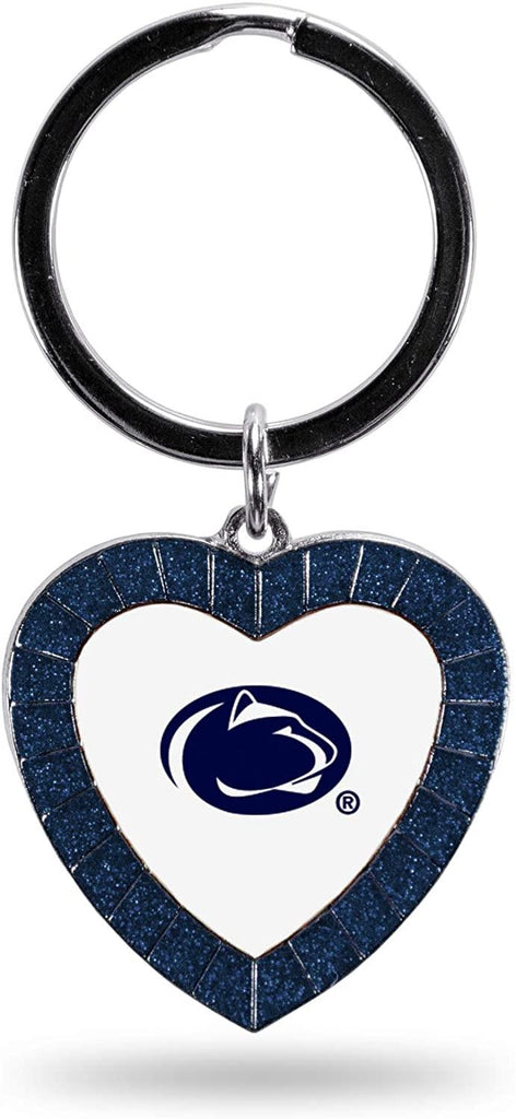Rico NCAA Penn State Nittany Lions Rhinestone Heart Colored Keychain