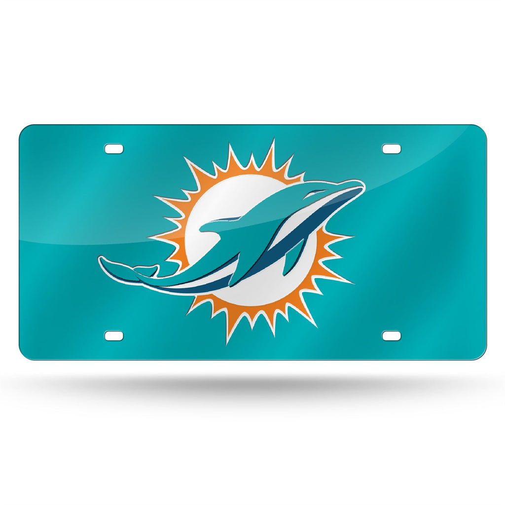 Rico NFL Miami Dolphins Acrylic Laser Tag Aqua