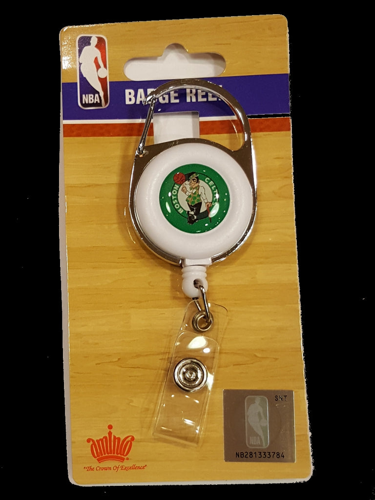 Aminco NBA Boston Celtics Premium Retractable Deluxe Clip Badge Reel
