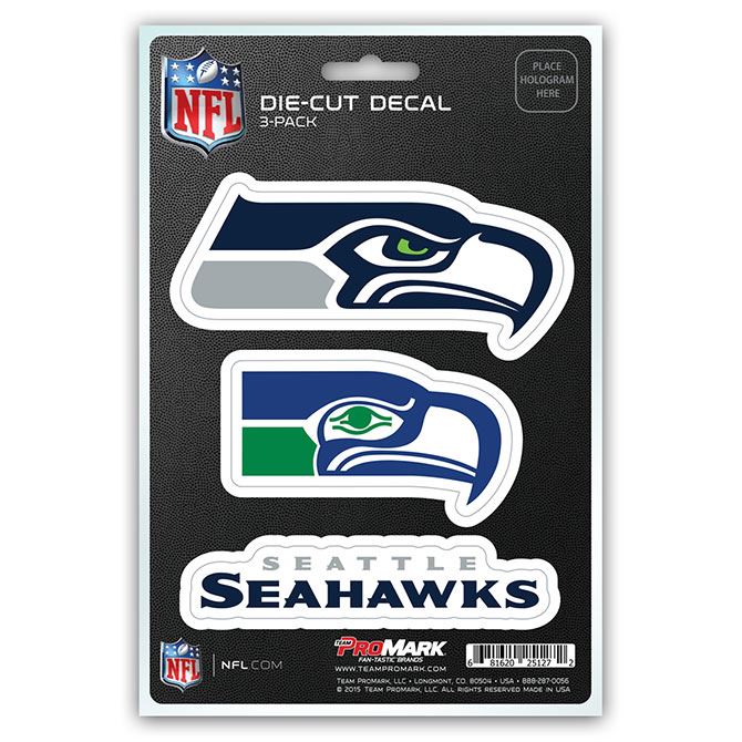 Promark NFL Seattle Seahawks Team Decal - Pack of 3