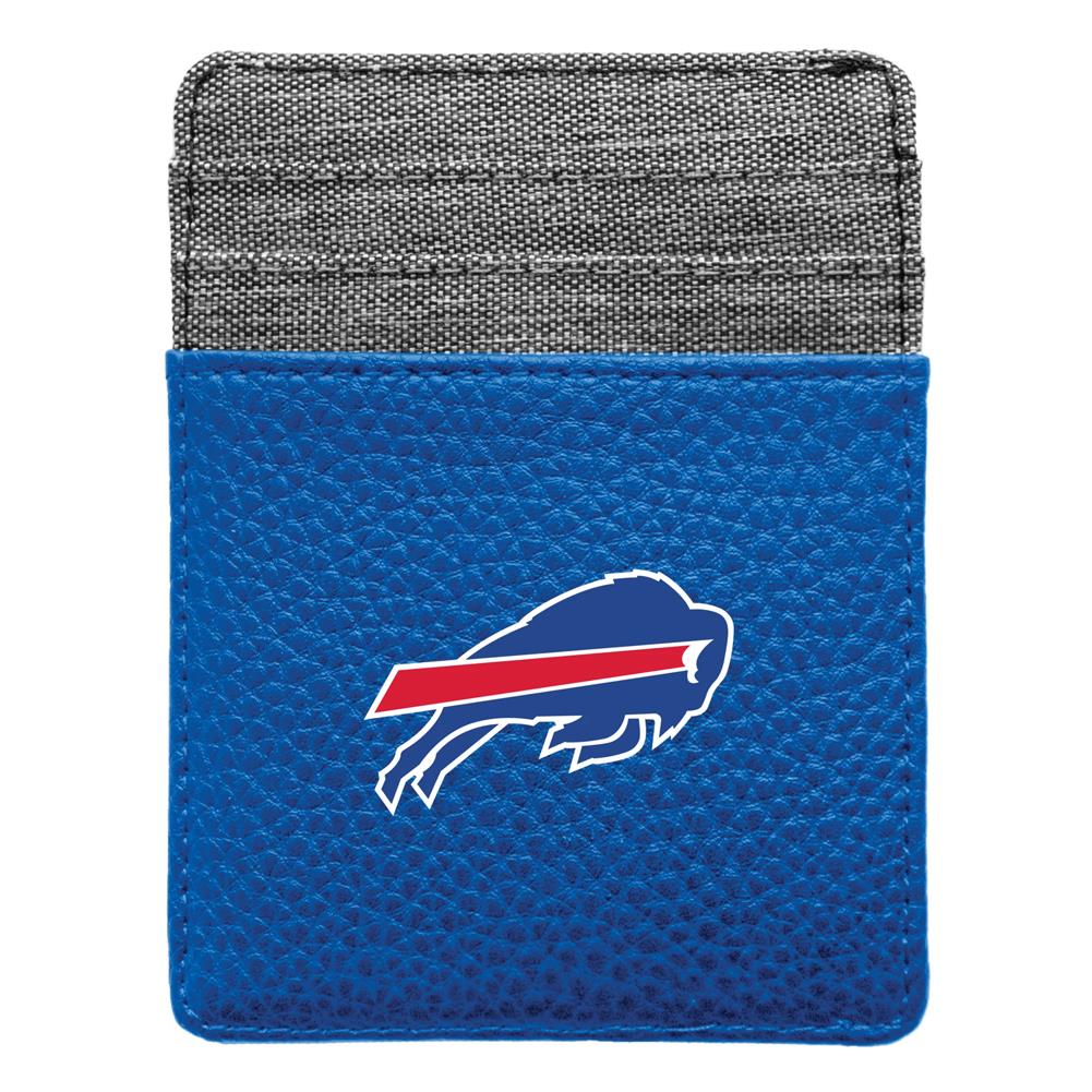 Little Earth NFL Unisex Buffalo Bills Pebble Front Pocket Wallet Blue One Size