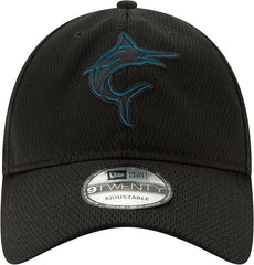 New Era MLB Men's Miami Marlins Clubhouse Collection 9TWENTY Adjustable Hat Black OSFA