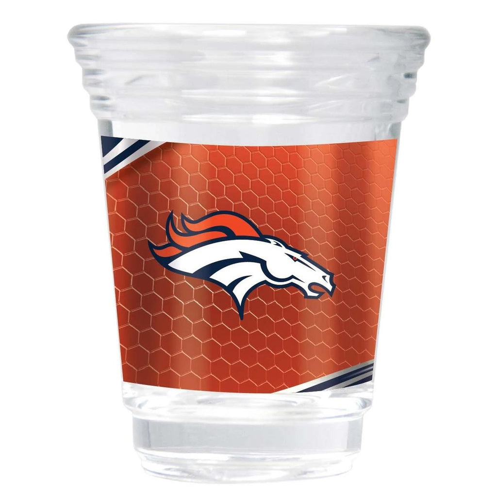 Great American Products NFL Denver Broncos Party Shot Glass w/Metallic Graphics Team 2oz.