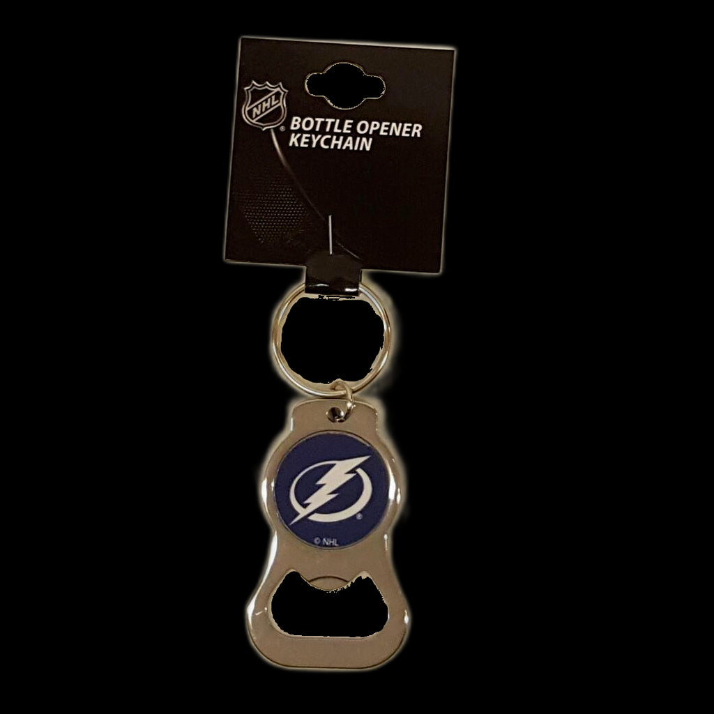 Aminco NHL Tampa Bay Lightning Bottle Opener Keychain Chrome