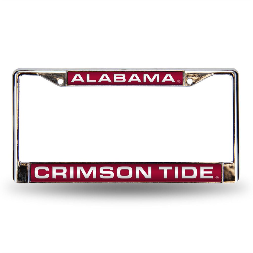 Rico NCAA Alabama Crimson Tide Auto Tag Laser Chrome Frame FCL