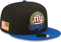 New Era NFL Men's New York Giants 2022 Salute To Service 9FIFTY Snapback Hat Black/Royal OSFA