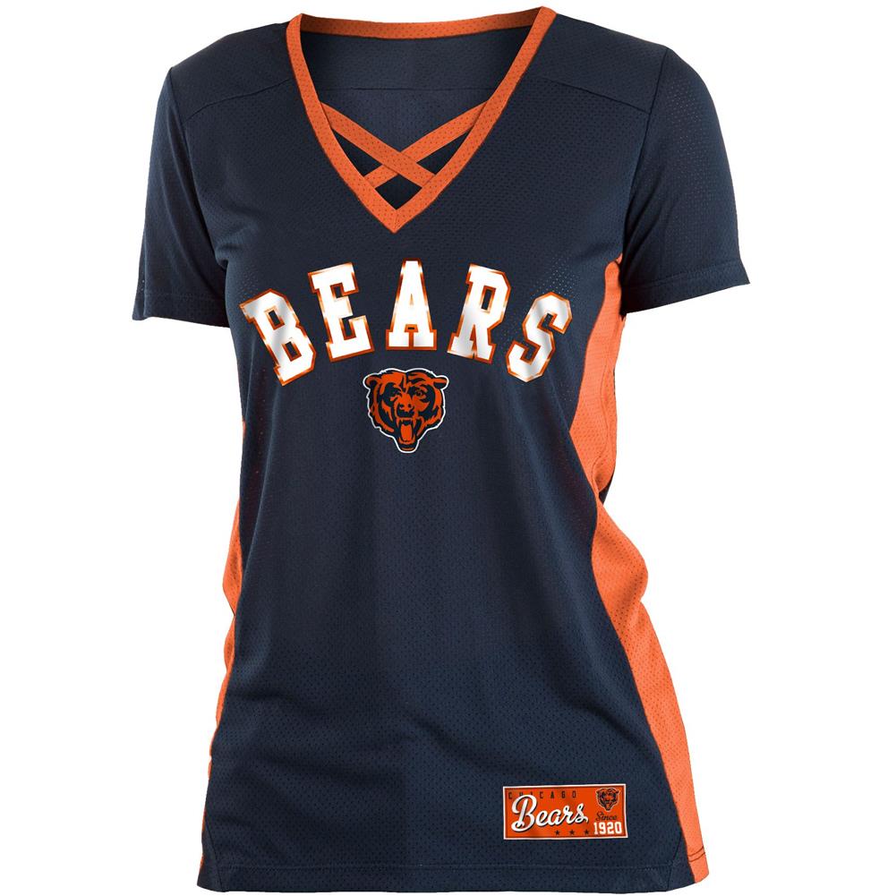 New Era NFL Women's Chicago Bears Poly Mesh Lattice T-Shirt