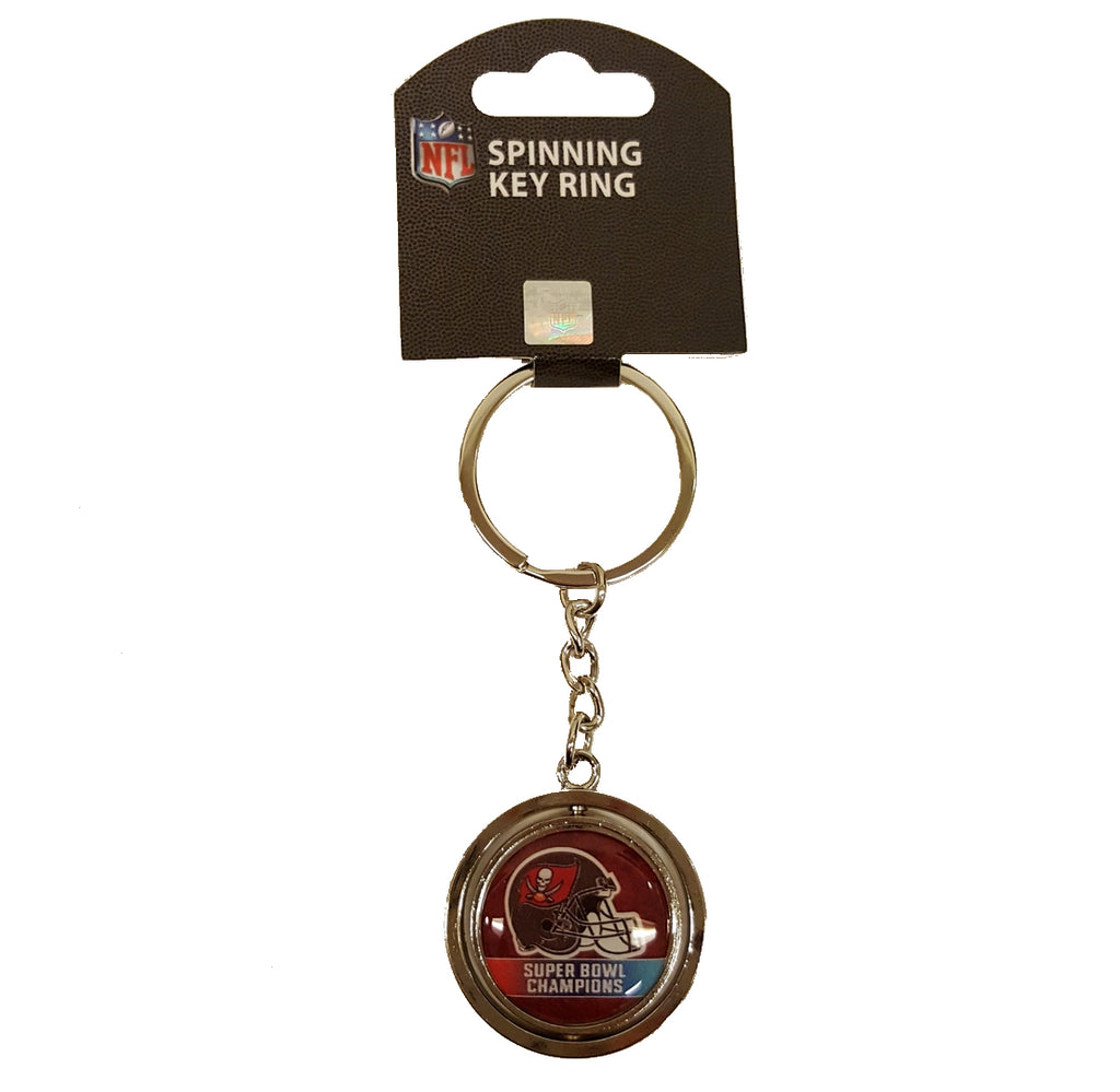 Aminco NFL Tampa Bay Buccaneers Super Bowl LV Champions Spinning Logo Keychain