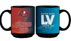 Tampa Bay Buccaneers Super Bowl LV Champions 15 oz. Ceramic Mug Black