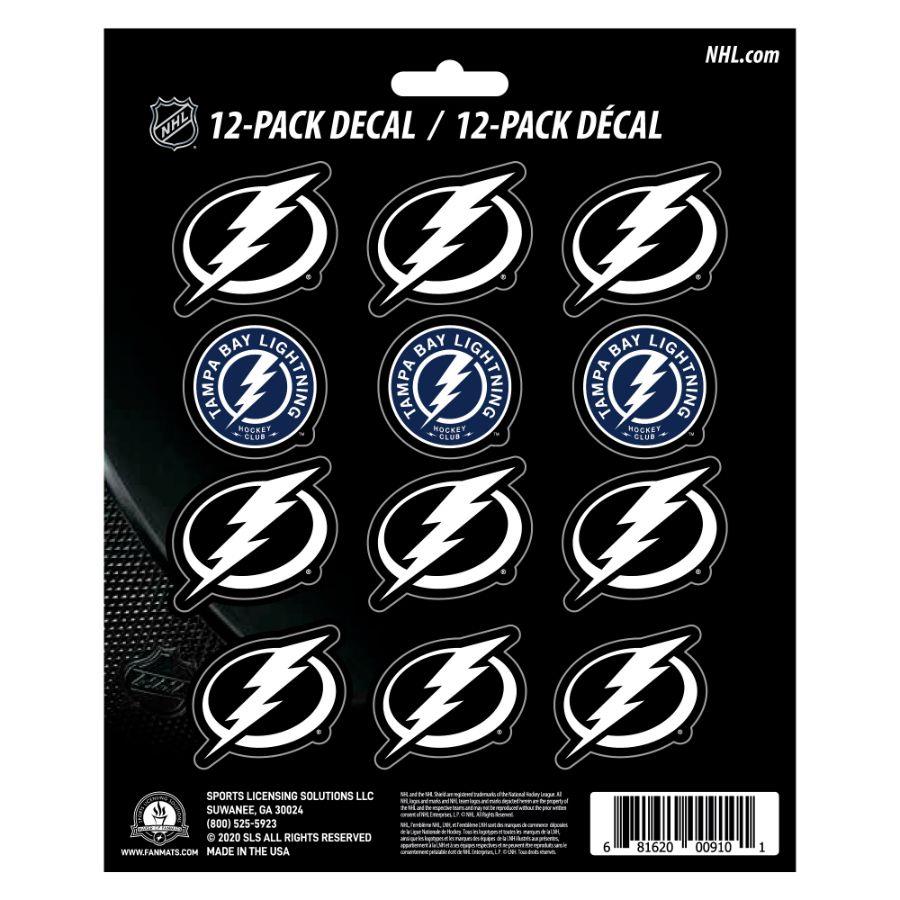 Fanmats NHL Tampa Bay Lightning Mini Decals 12-Pack