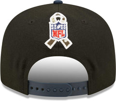New Era NFL Men's New England Patriots 2022 Salute To Service 9FIFTY Snapback Hat Black/Navy OSFA