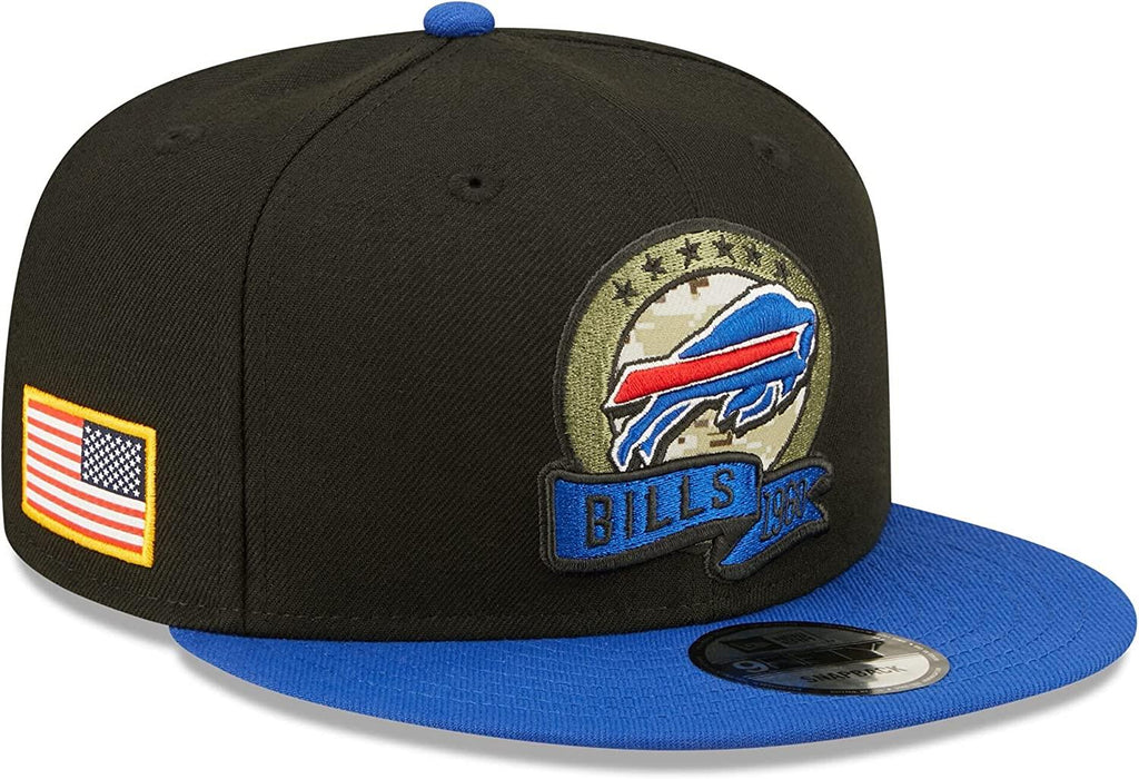 New Era NFL Men's Buffalo Bills 2022 Salute To Service 9FIFTY Snapback Hat Black/Royal OSFA