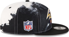 New Era NFL Men's Baltimore Ravens 2022 Sideline 9FIFTY Ink Dye Snapback Hat Black OSFM