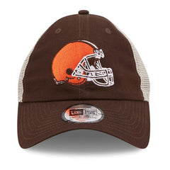 New Era NFL Men's Cleveland Browns Flag 9TWENTY Adjustable Trucker Hat Brown/Khaki One Size