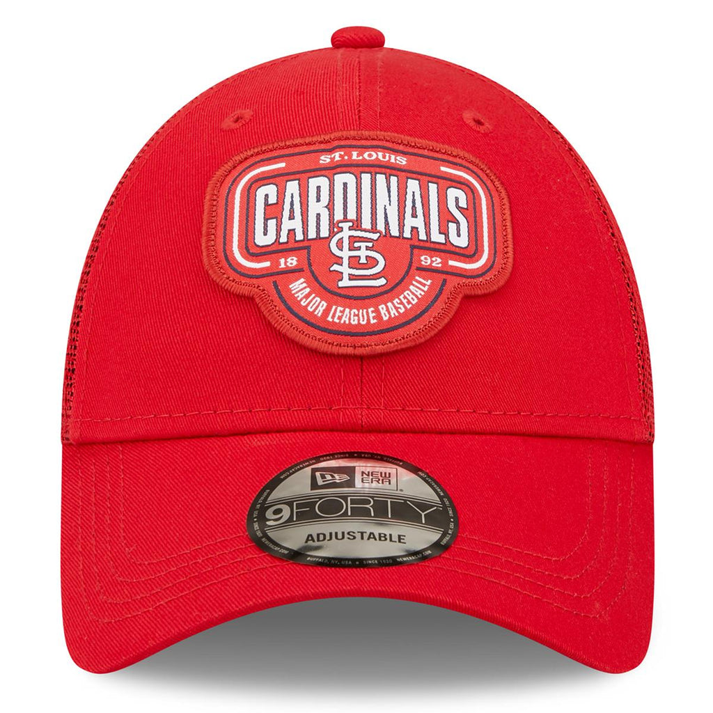 New Era MLB Men's St Louis Cardinals Logo Patch 9FORTY Adjustable Snapback Hat Red OSFM