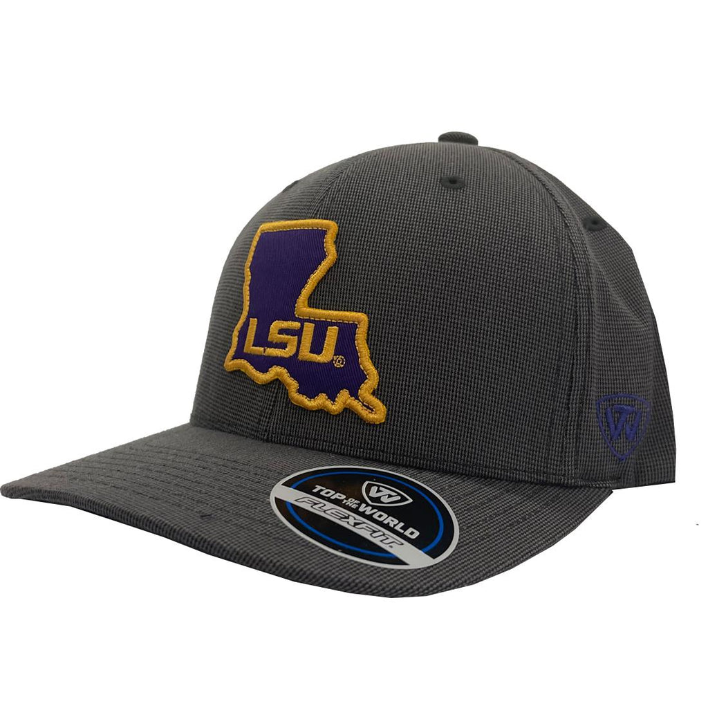 Top of The World NCAA Men’s LSU Tigers Towner FlexFit Hat Grey One Size