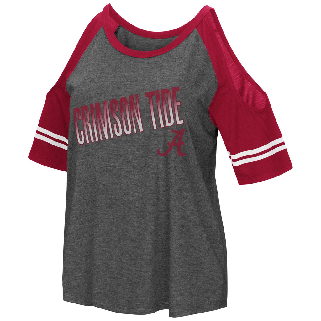 Colosseum NCAA Women’s Alabama Crimson Tide Maguire Cold Shoulder T-Shirt