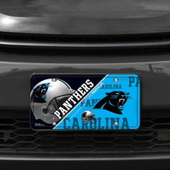 Rico NFL Carolina Panthers Split Design Auto Metal Tag MTG