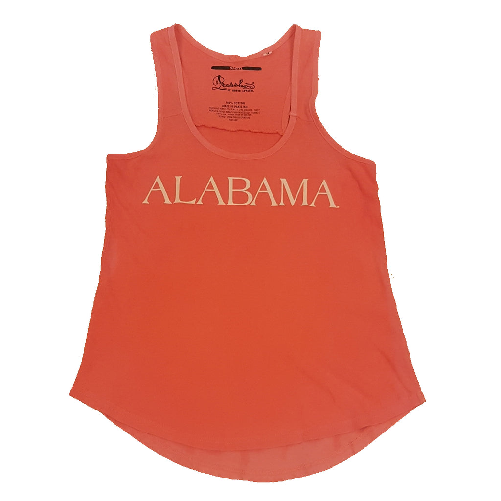 Pressbox NCAA Women's Alabama Crimson Tide Bar Print Racerback Tank Top