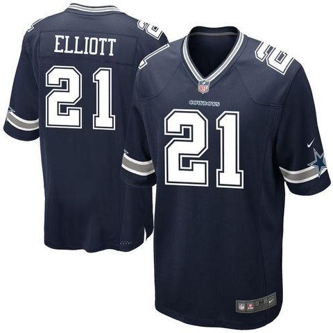 Dallas Cowboys Ezekiel Elliott 00 NFL Team Dark Blue Jersey Style