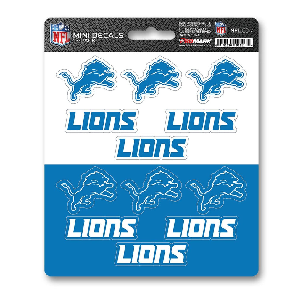 Fanmats NFL Detroit Lions Mini Decals 12-Pack