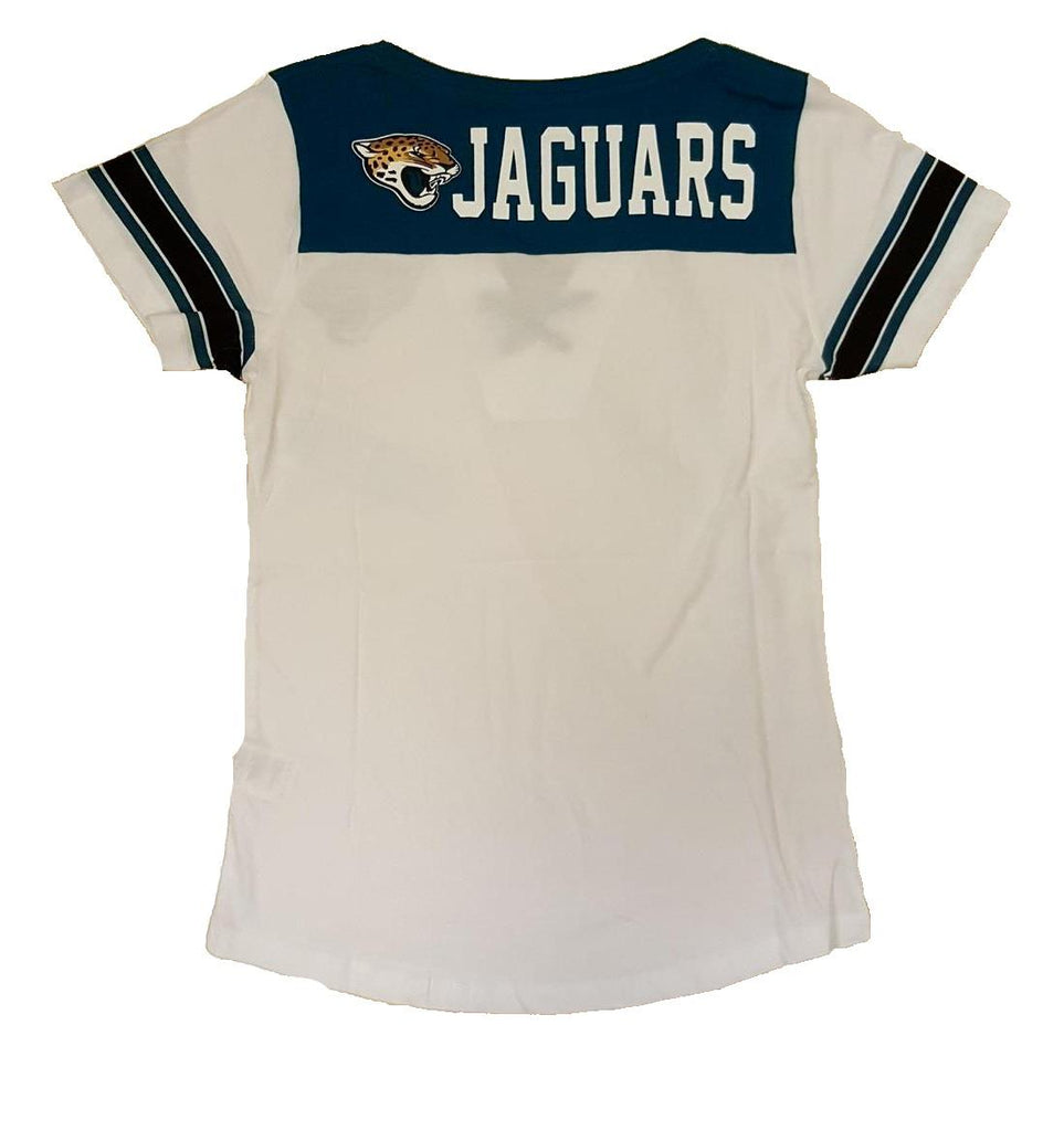 5th & Ocean By New Era NFL Women's Jacksonville Jaguars Baby Jersey Lace-Up T-Shirt