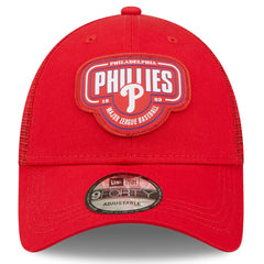 New Era MLB Men's Philadelphia Phillies Logo Patch 9FORTY Adjustable Snapback Hat Red OSFM