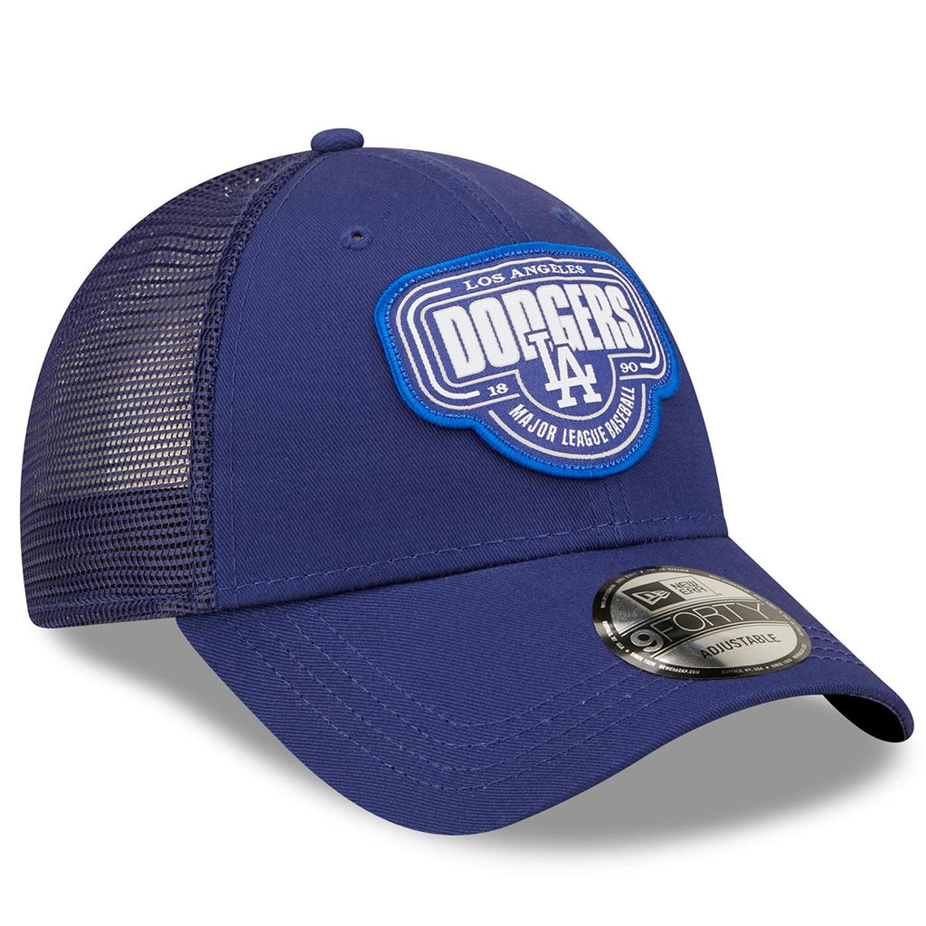 New Era MLB Men's Los Angeles Dodgers Logo Patch 9FORTY Adjustable Snapback Hat Blue OSFM