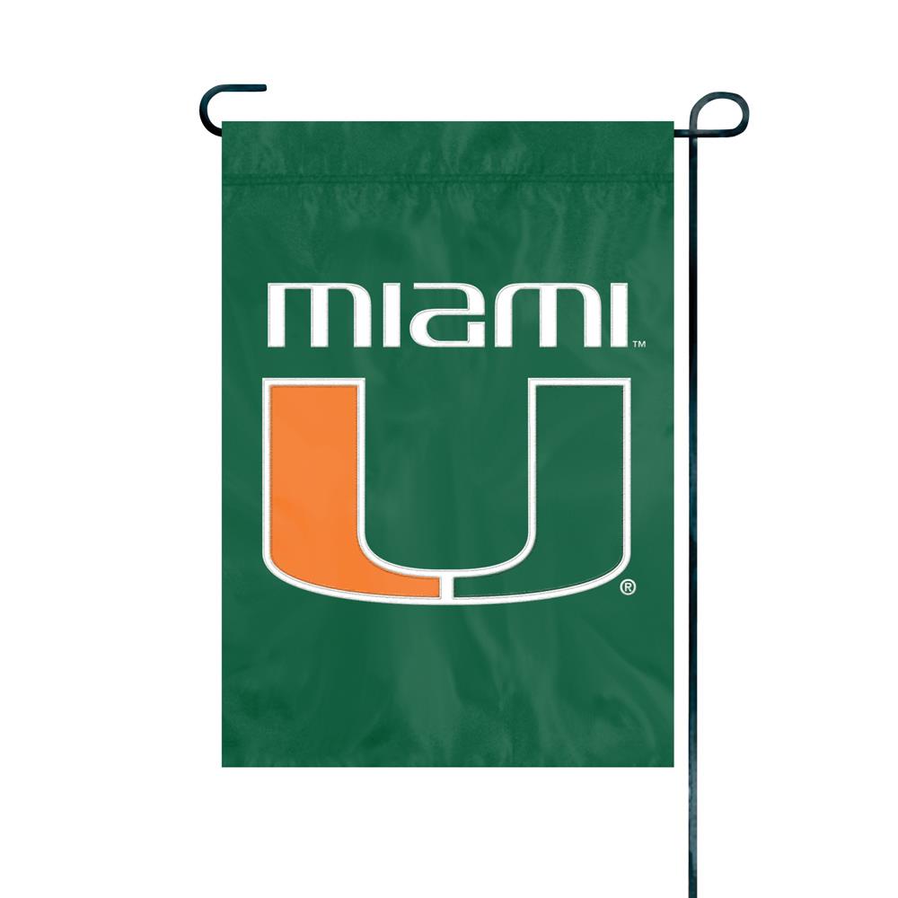 Party Animal NCAA Miami Hurricanes Garden Flag Full Size 18x12.5