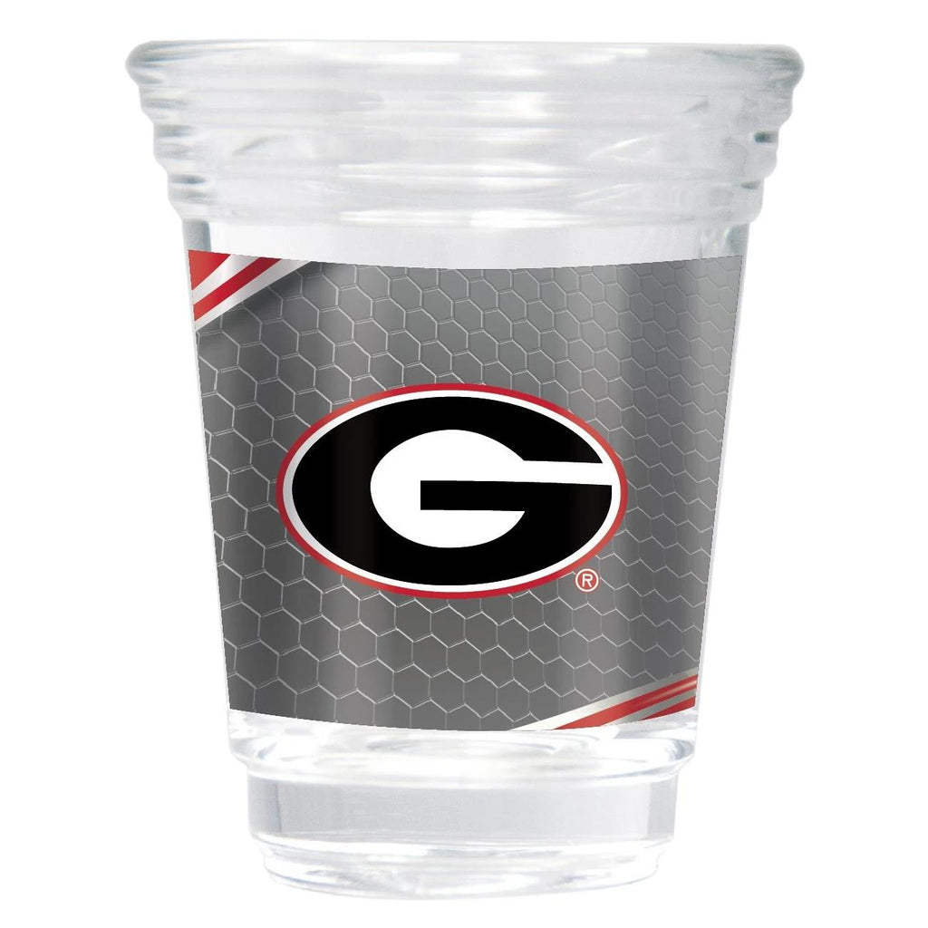 Great American Products NCAA Georgia Bulldogs Party Shot Glass w/Metallic Graphics Team 2oz.