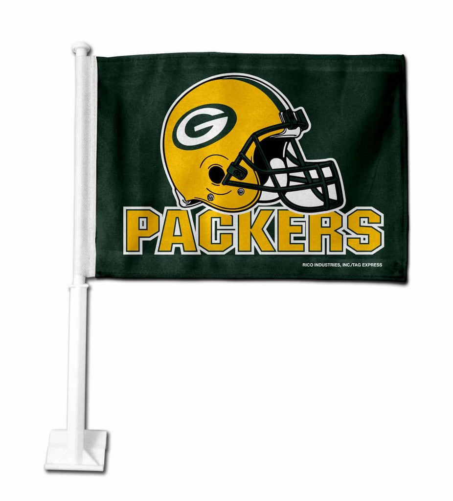 Rico NFL Green Bay Packers Car Flag Green 15" x 11"
