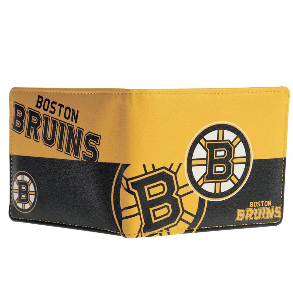 Little Earth NHL Unisex Boston Bruins Bi-Fold Wallet Black/Yellow One Size
