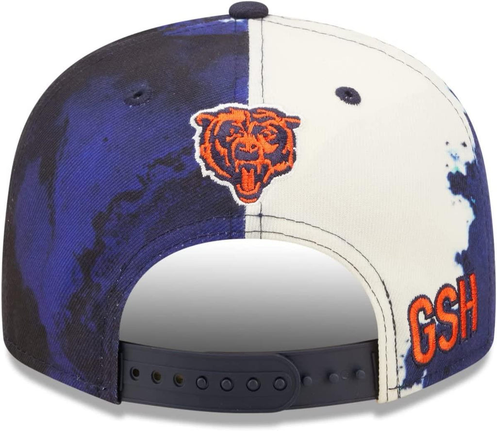 New Era NFL Men's Chicago Bears 2022 Sideline 9FIFTY Ink Dye Snapback Hat Navy OSFM
